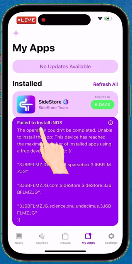 LiveContainer Failed to Install INDS