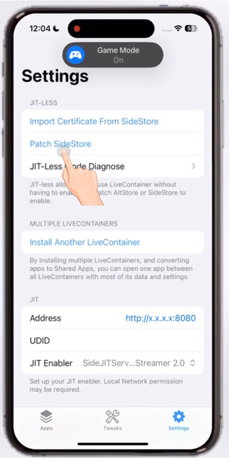 LiveContainer Patch Sidestore